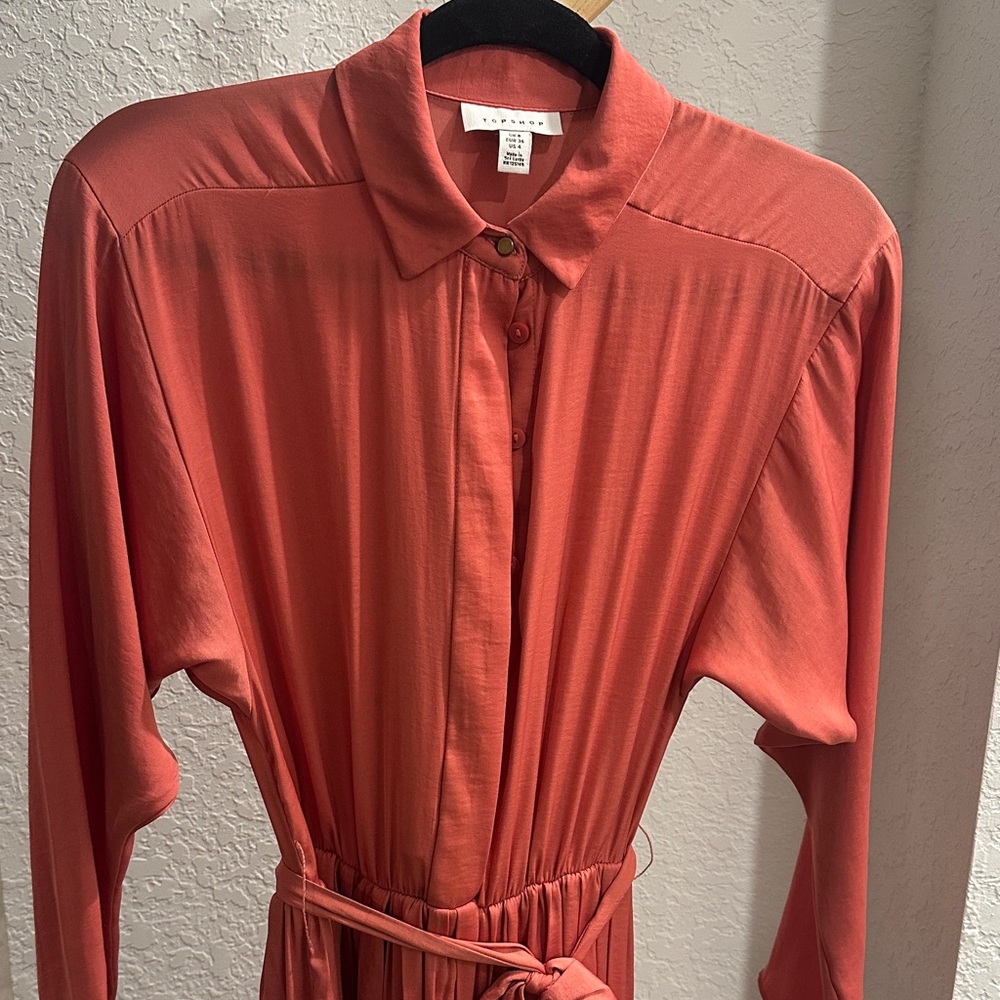 Aritzia Terracotta Long Sleeve Dress